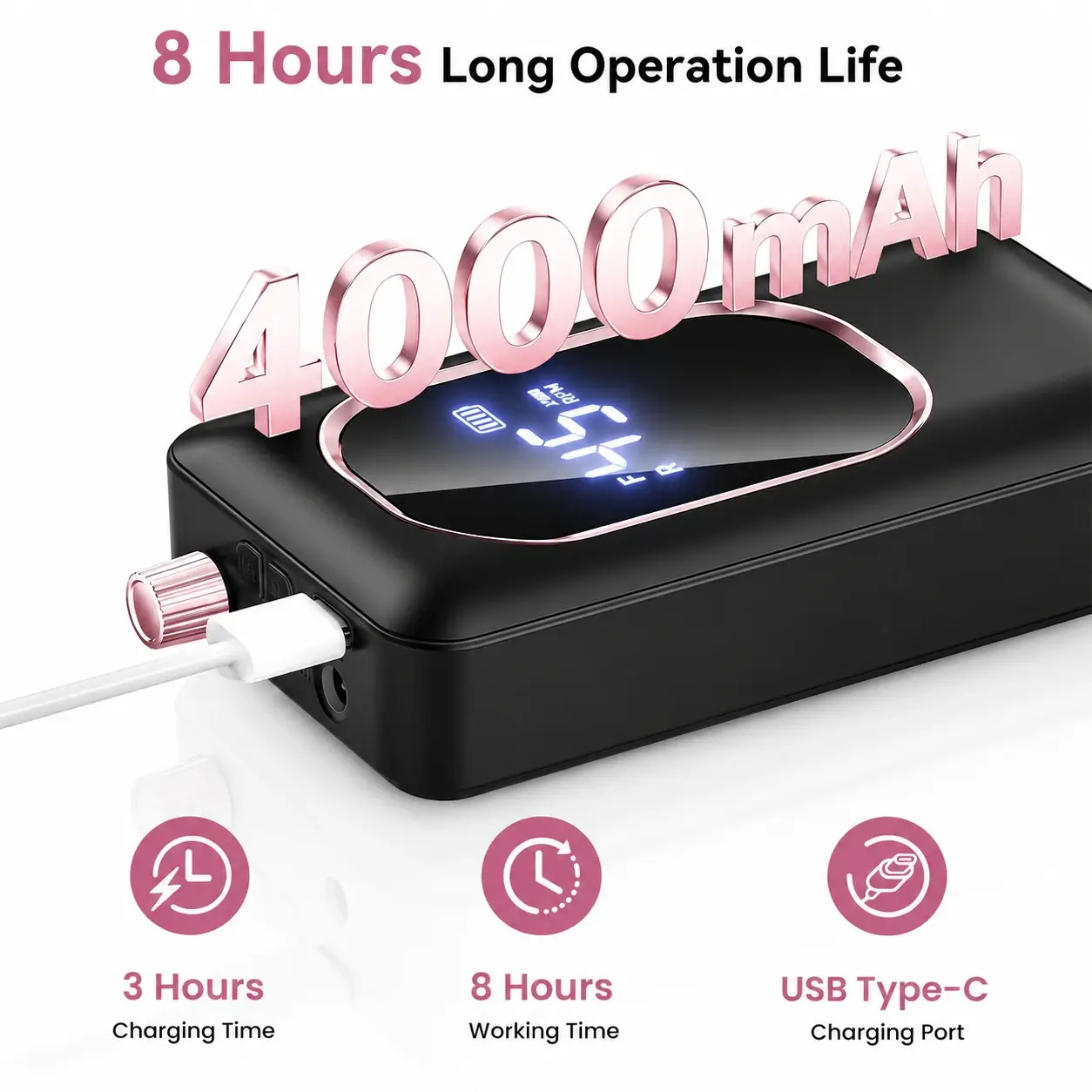 Vantrend Beauty VC-305 4000mAh High Capacity Long Battery Life Nail Drill