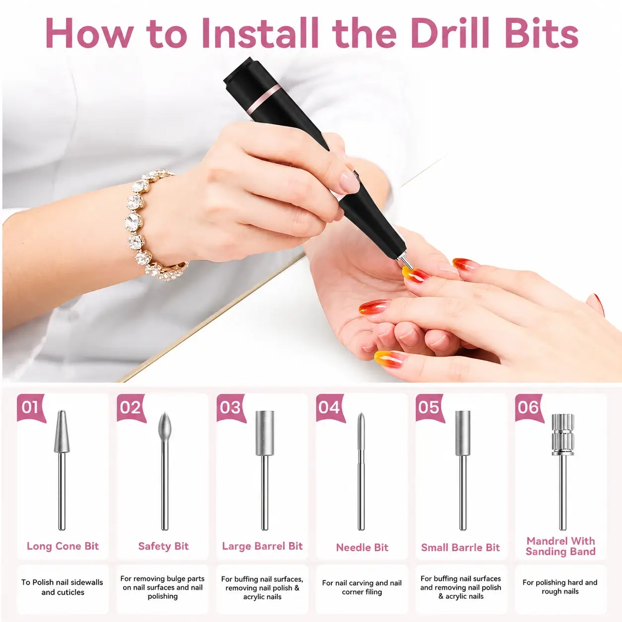 VC-305 Portable Electric Nail Drill Machine