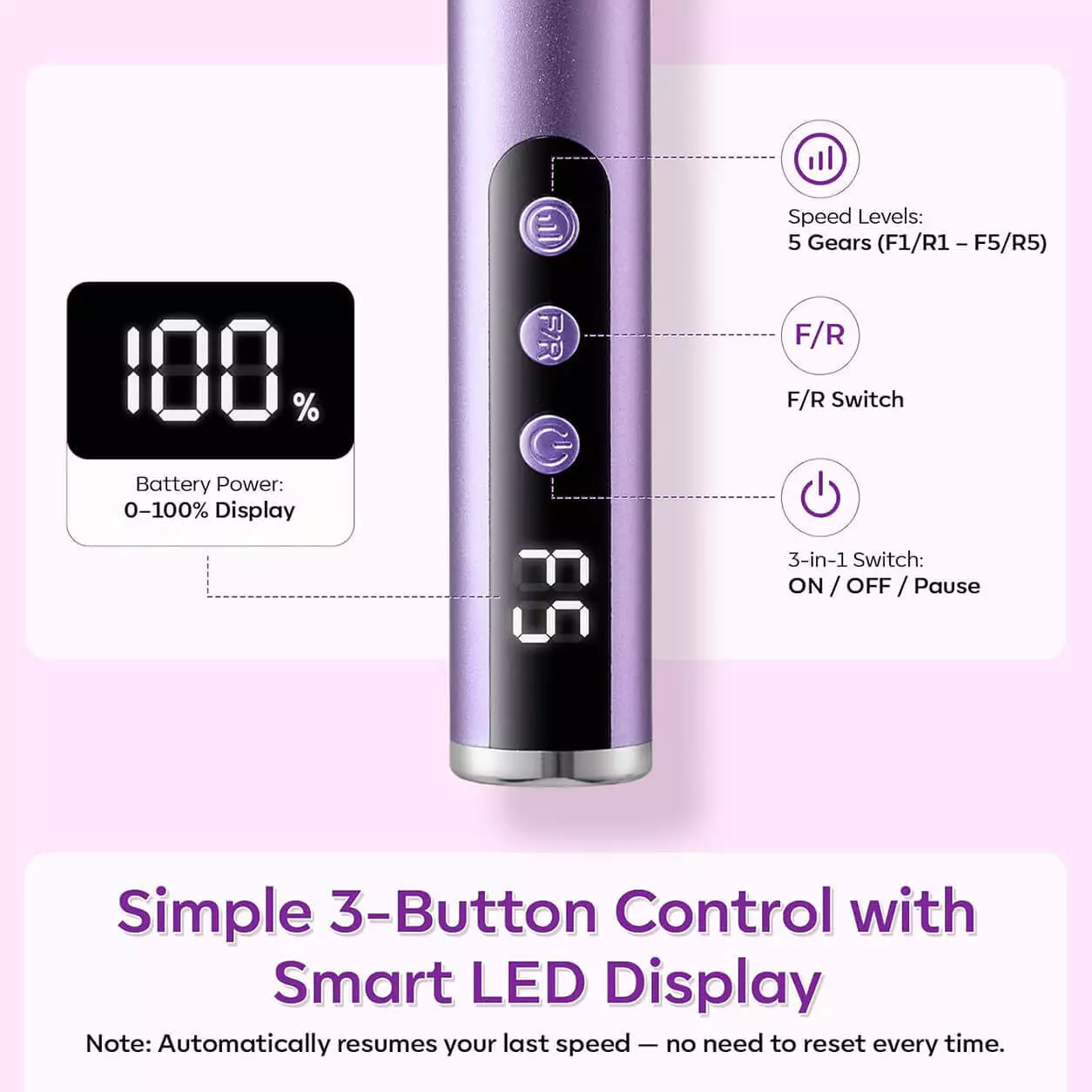 VC-23 Pen Shaped Nail Drill for Acrylic and Gel Nails