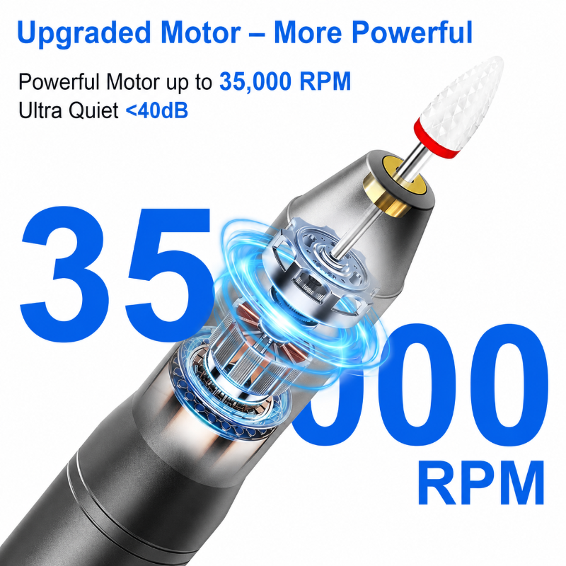 VC-21 Pen Shape Nail Drill 35000RPM Rechargeable Nail Drill