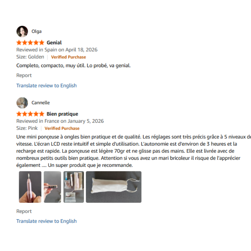 VC-21 Professional Nail Drill Customer Feedback
