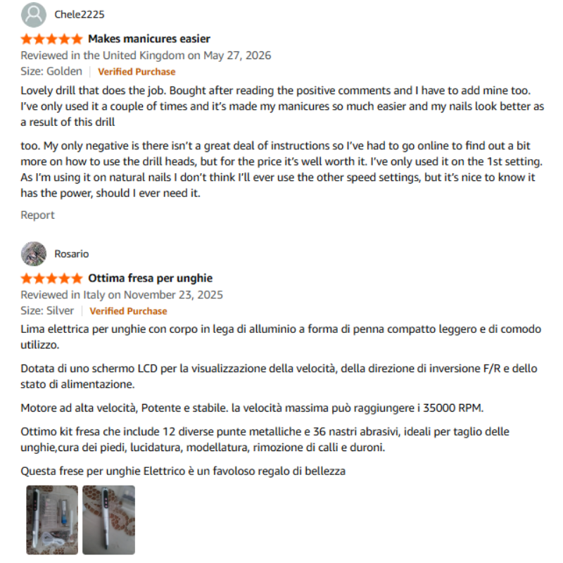 VC-21 Vantrend Beauty Professional Nail Drill Feedback