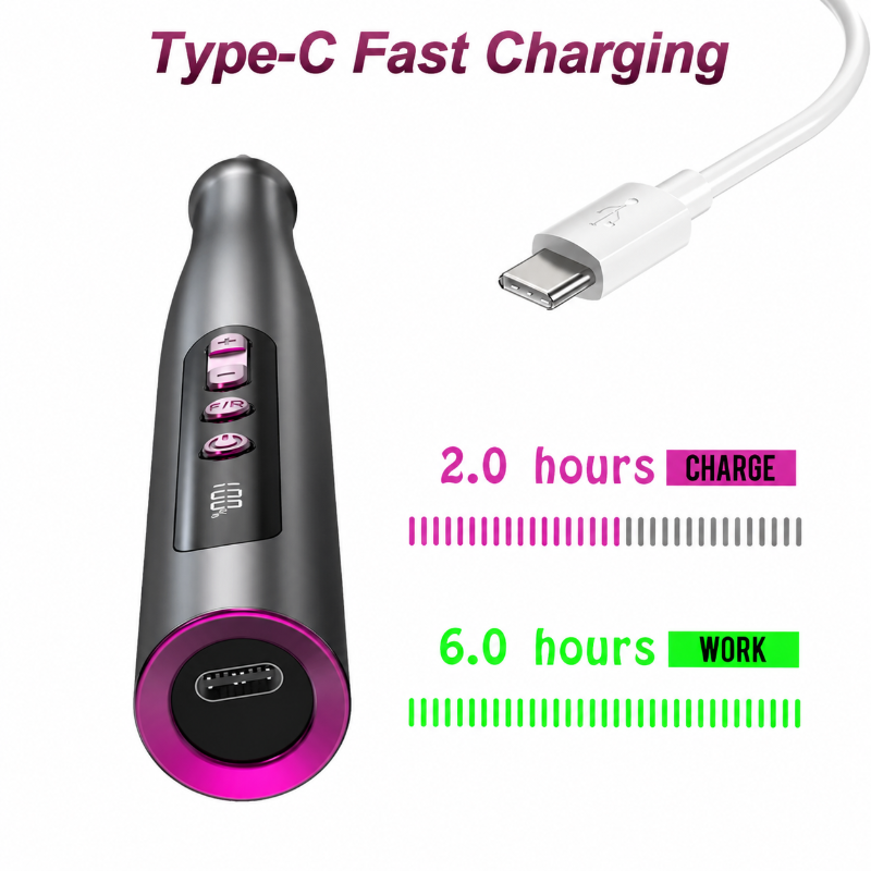 VC-15 Pen Shape Nail Drill USB Type-C Rechargeable Nail Drill