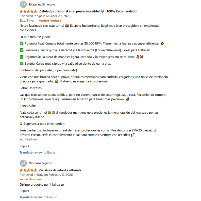 VC-15 nail drill Real feedback from nail salons technicians, distributors