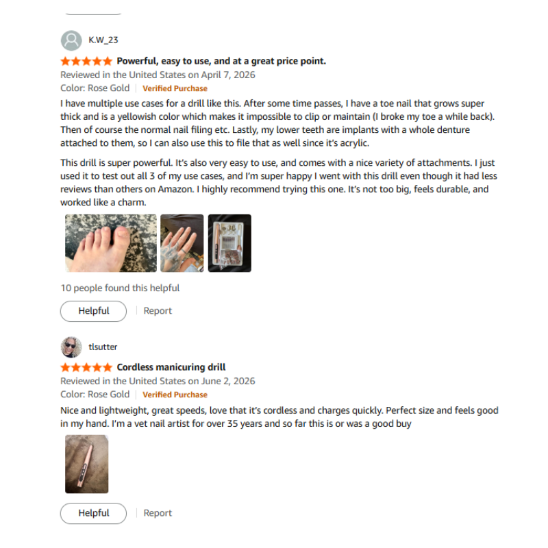 Vantrend Beauty VC-22A Professional Nail Drill Customer Feedback