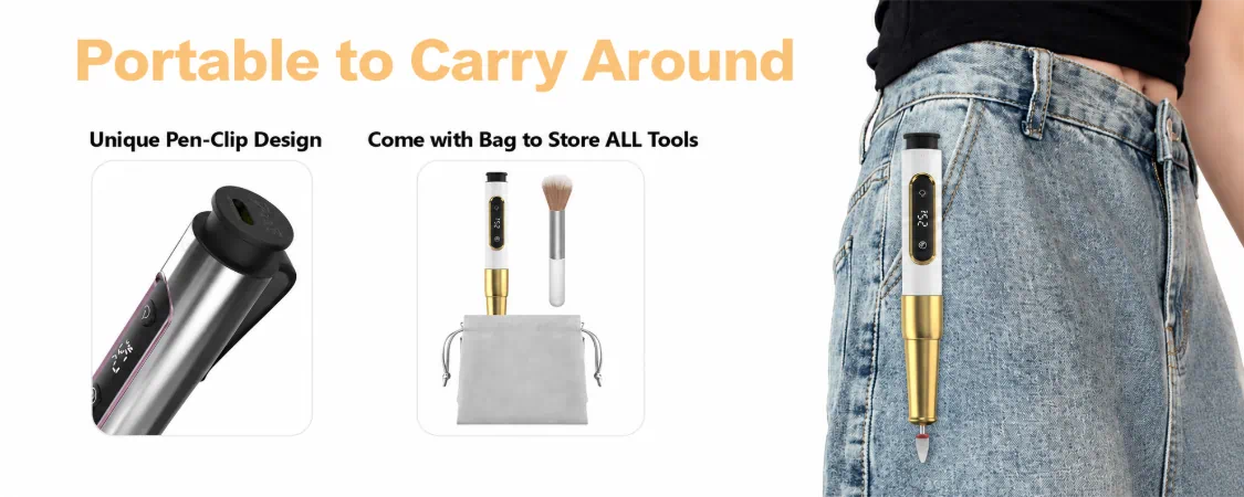 Professional Cordless Nail Drill Machine for Salon & Home Use