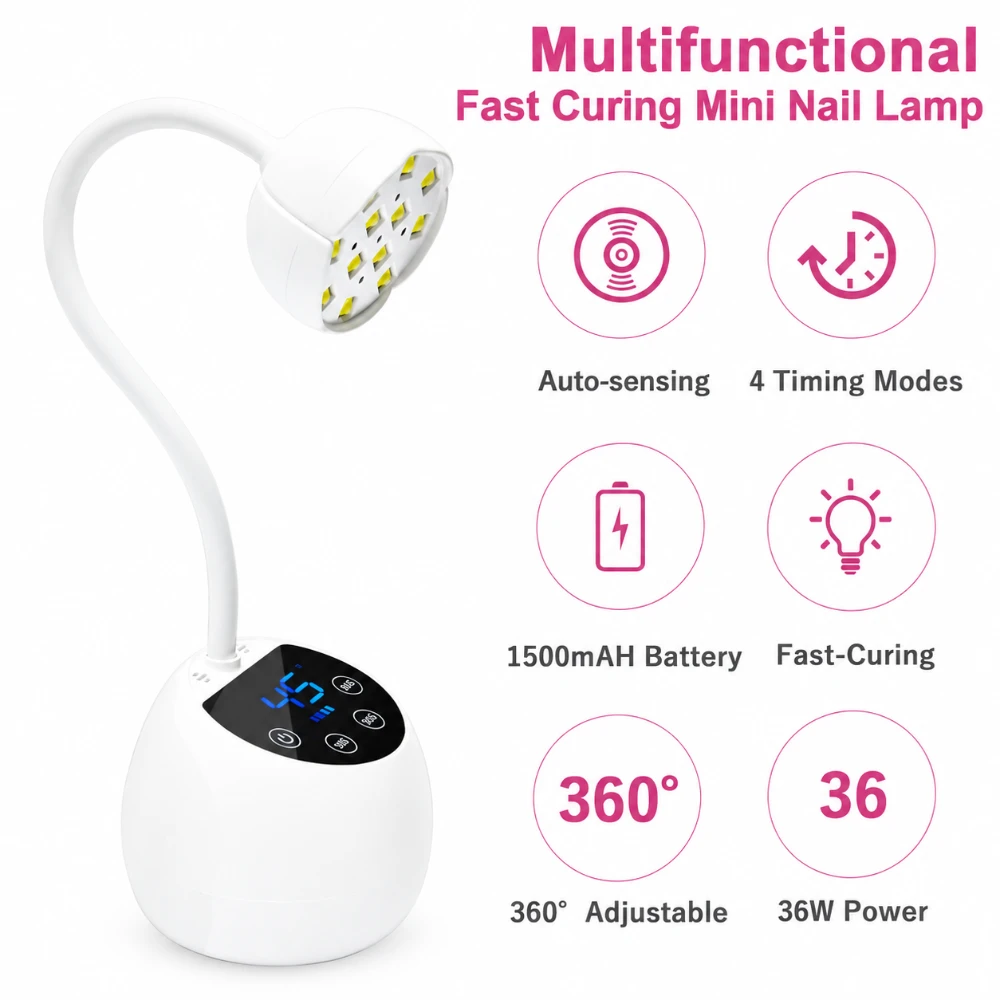 Vantrend Beauty VC-M2 Multfunctional Fast Curing Mini Nail Lamp