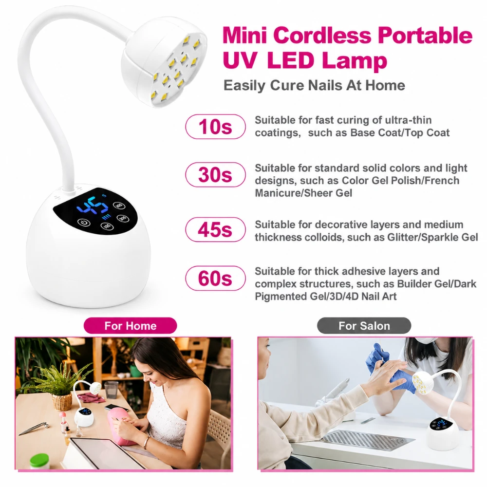 Vantrend Beauty VC-M2 Mini Cordless Portable UV LED Lamp