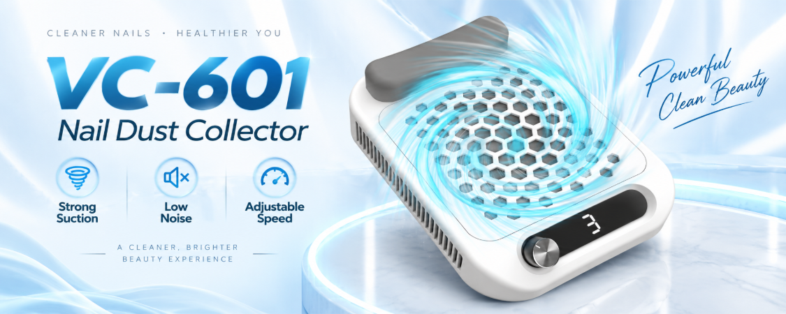 Professional Nail Dust Collector VC-601 | HEPA Filter, Factory Direct Supply & Private Label Solutions