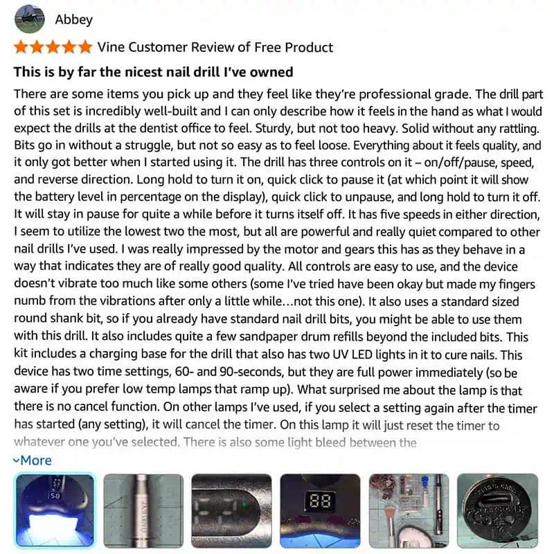 Vantrend Beauty VC-21D Multifunctional Nail Drill Customer Feedback