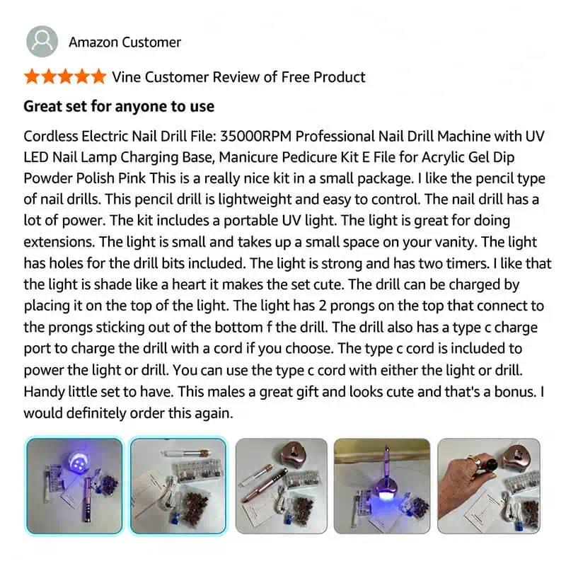 Vantrend Beauty VC-21D Professional Nail Drill Customer Review
