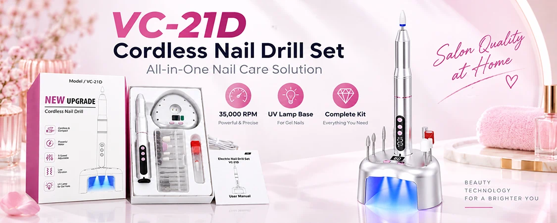 Cordless Nail Drill with UV Base | OEM Wholesale Supplier