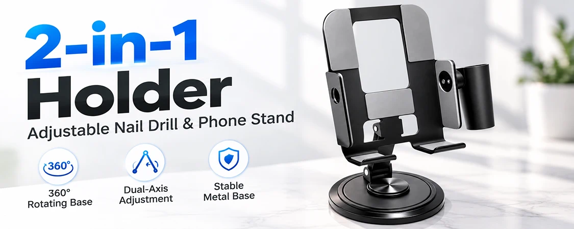 360° Nail Drill Holder & Phone Stand | OEM Wholesale Manufacturer