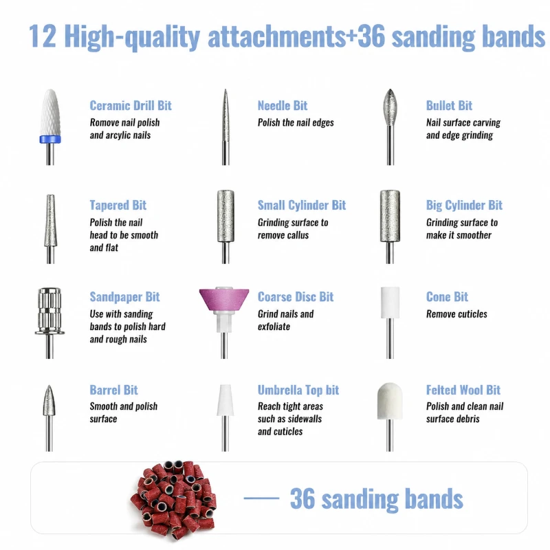 Vantrend Beauty VC-21D Portable All-in-One Nail Drill Machine