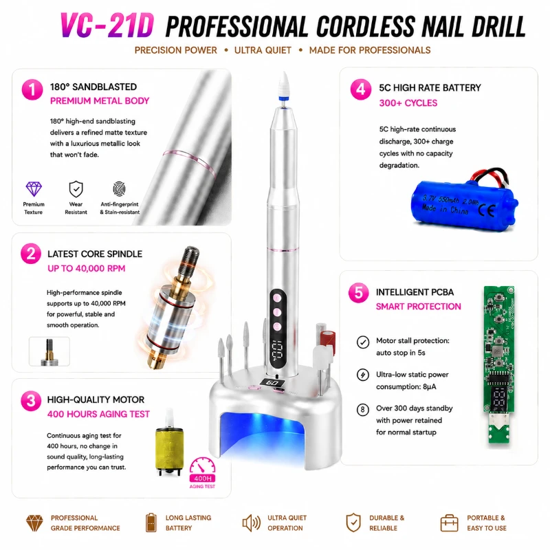 Vantrend Beauty VC-21D Multifunctional Nail Drill Machine