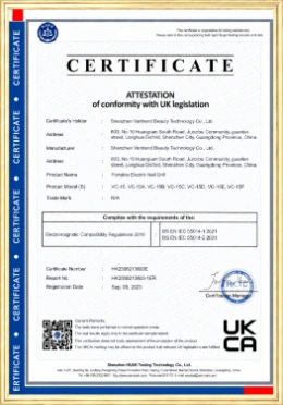 Vantrend Beauty UKCA certificate