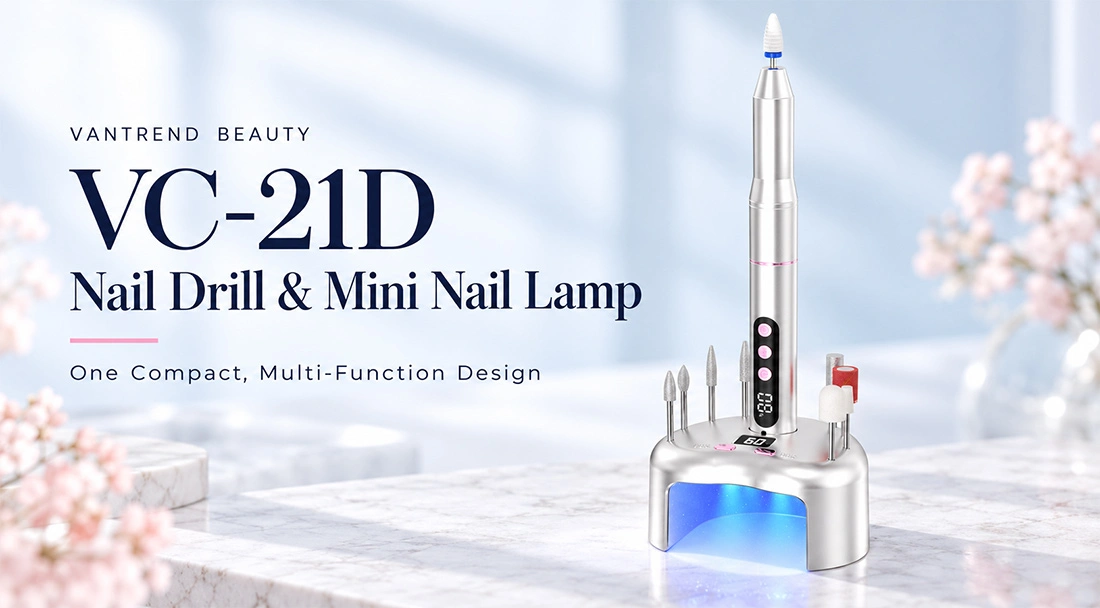 VC-21D: Multi-Function Pen Nail Drill with a Mini Nail Lamp